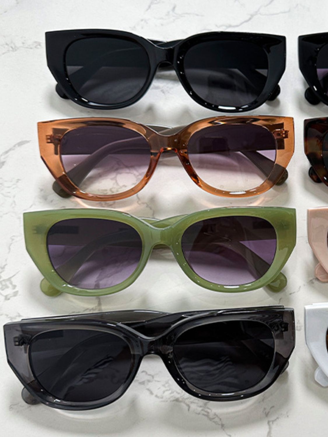 cat eye polycarbonate frame sunglasses