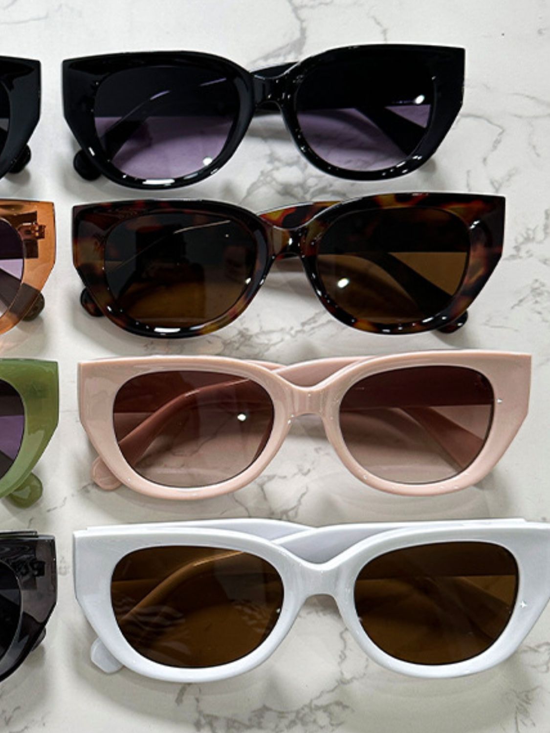 cat eye polycarbonate frame sunglasses