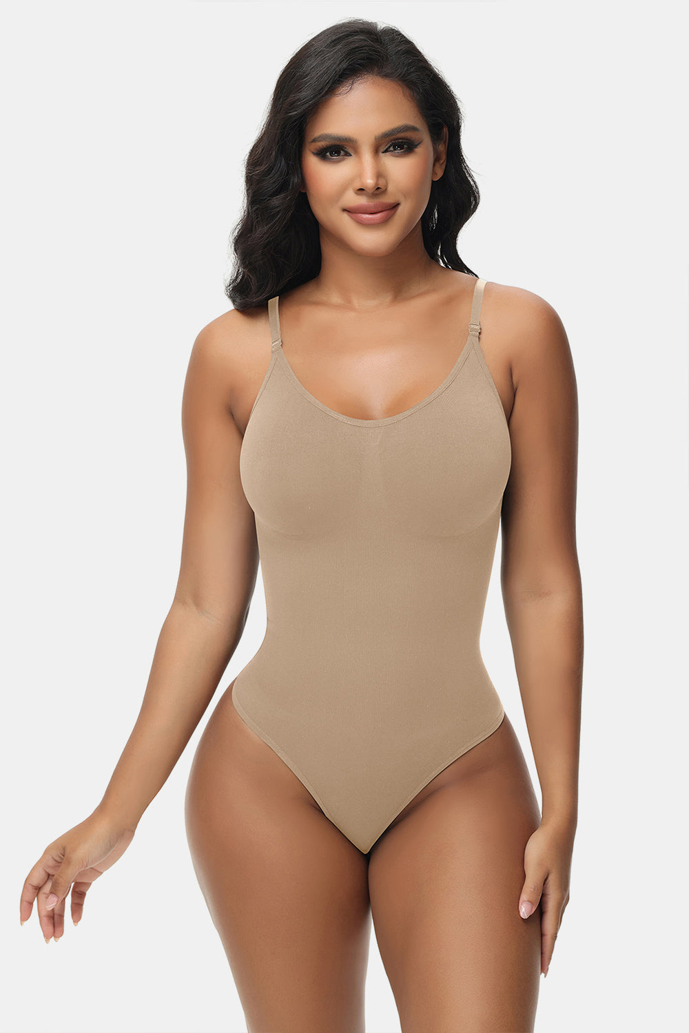 spaghetti strap tummy control bodysuit