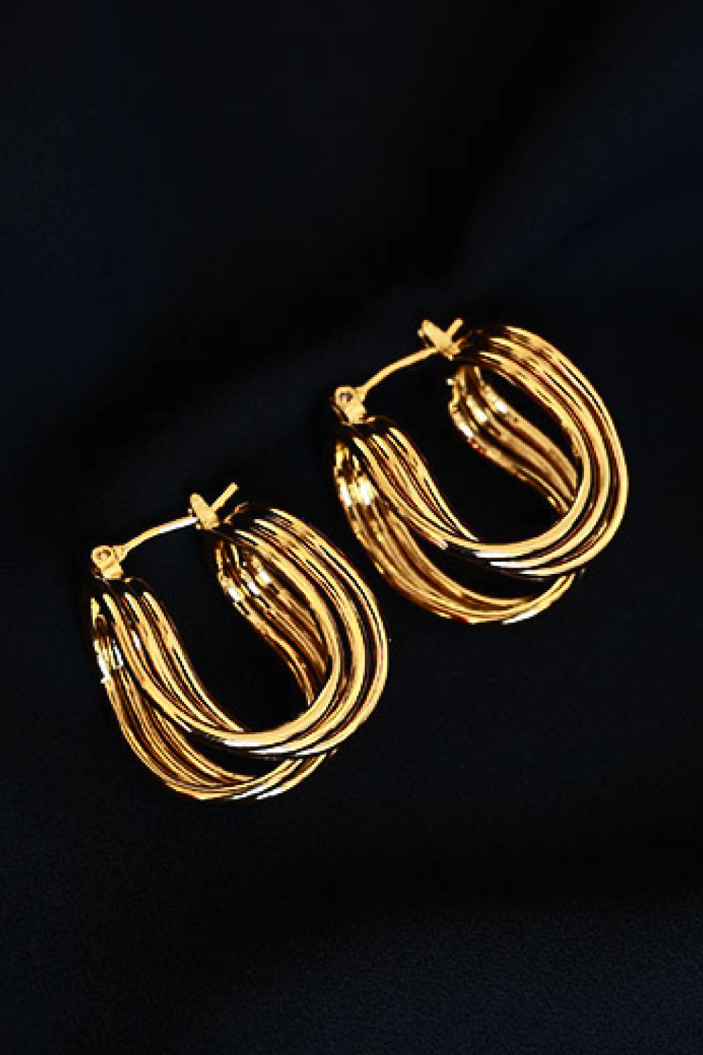 u-shaped hoop earrings