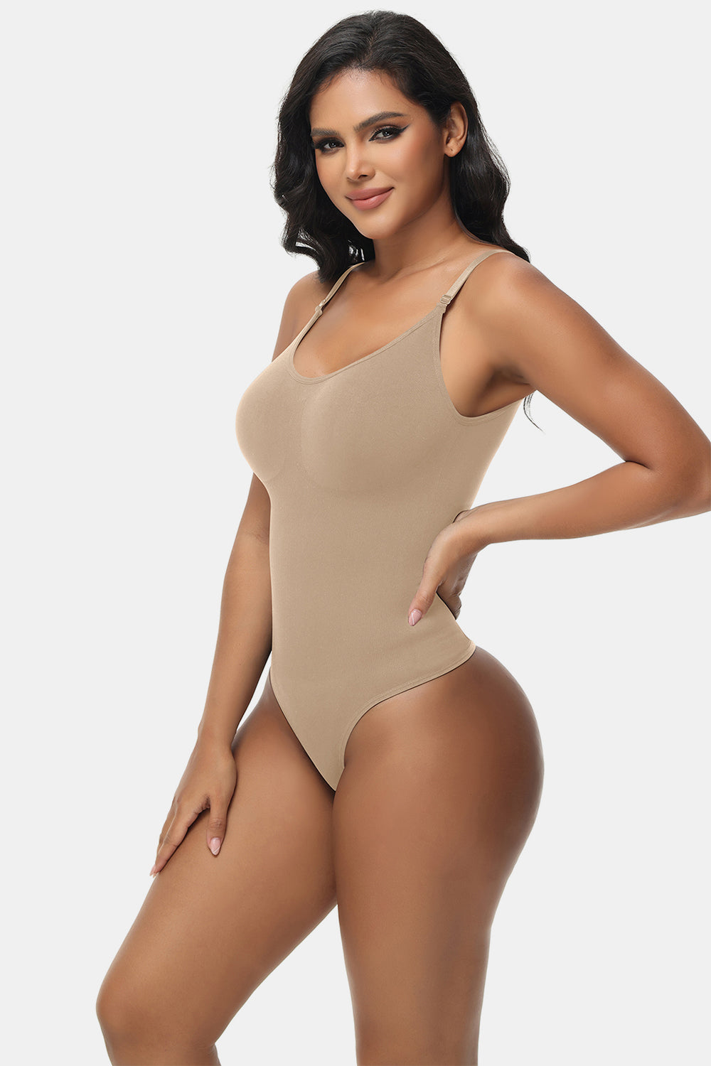 spaghetti strap tummy control bodysuit