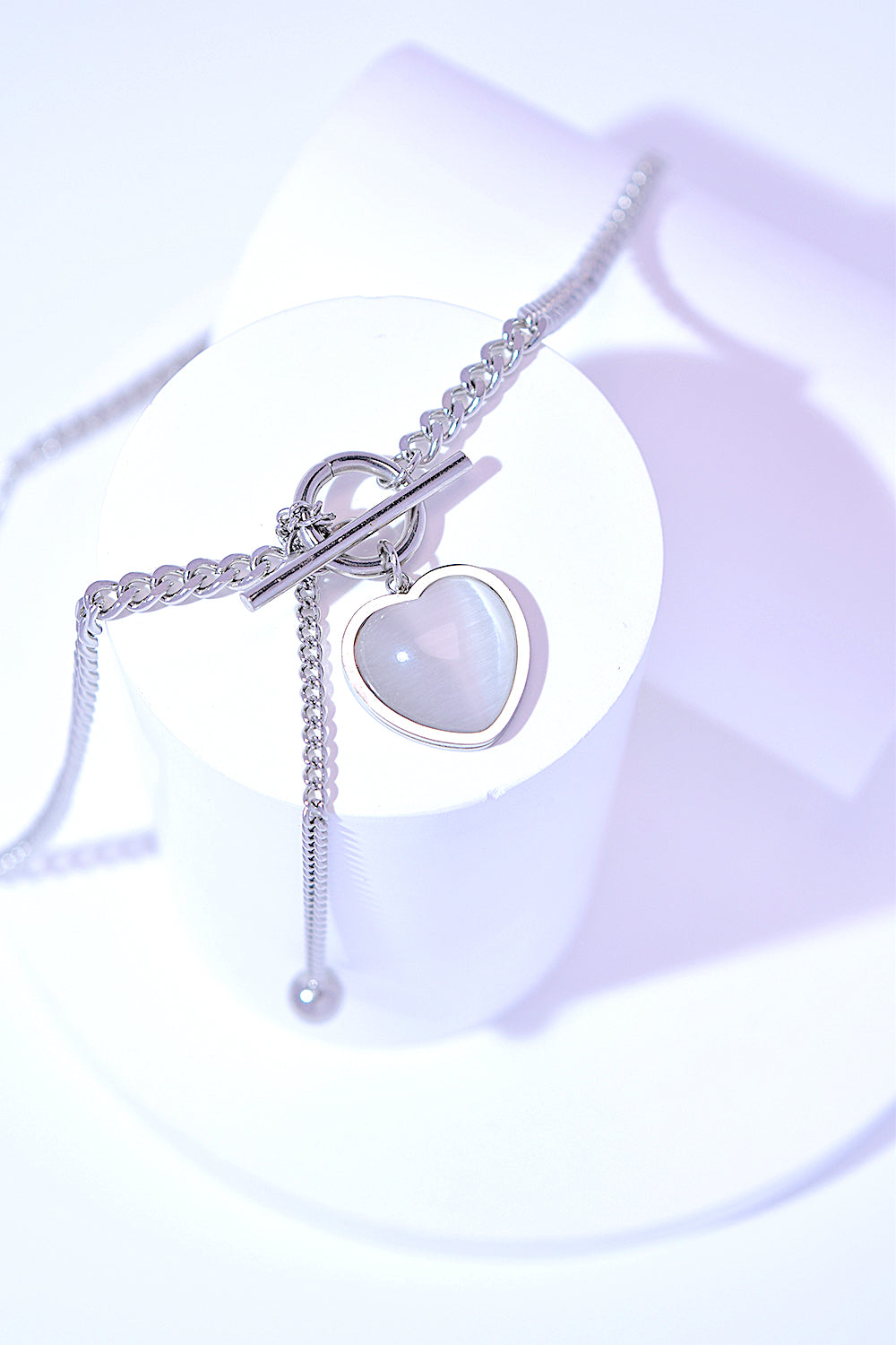 titanium steel heart necklace