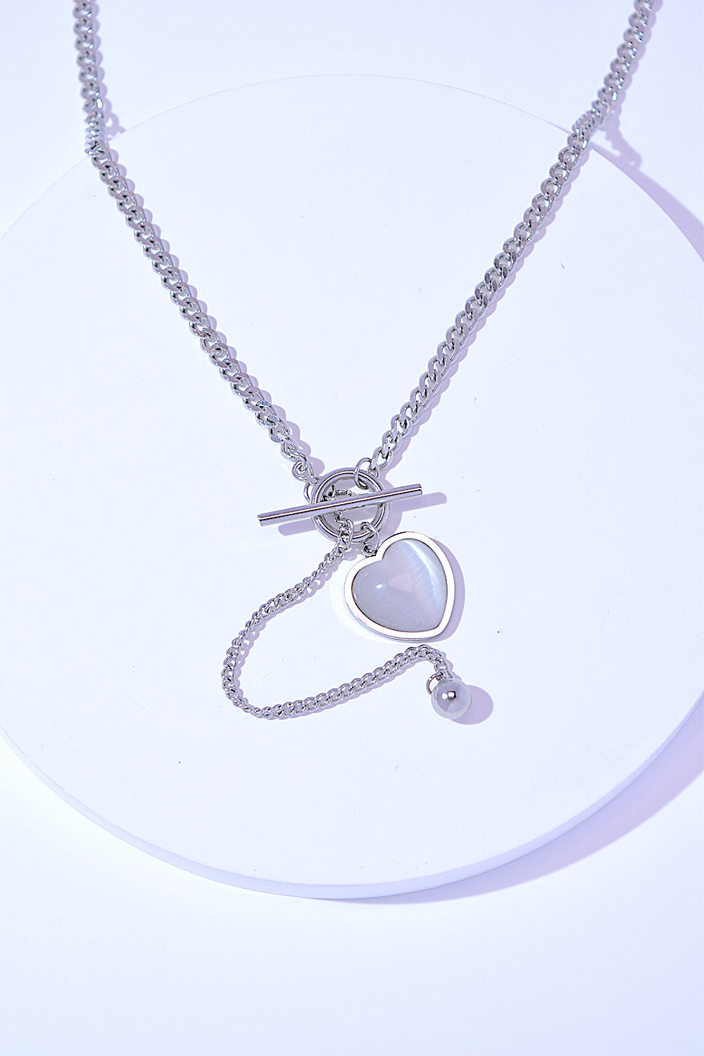 titanium steel heart necklace