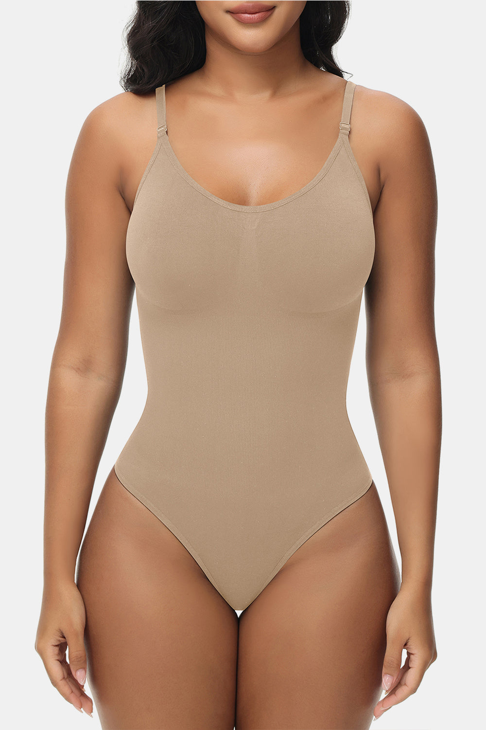 spaghetti strap tummy control bodysuit