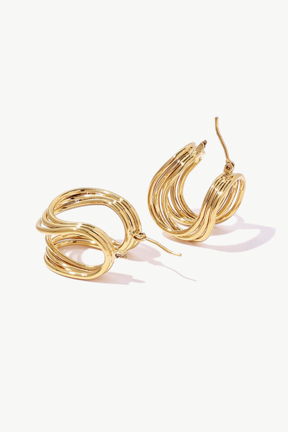 u-shaped hoop earrings